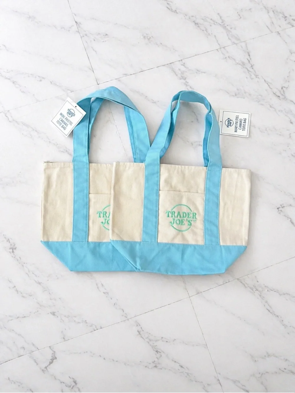 NWT TRADER JOE’S Mini Tote in Pink, Lavender, Blue, or Green - Everyday Carry